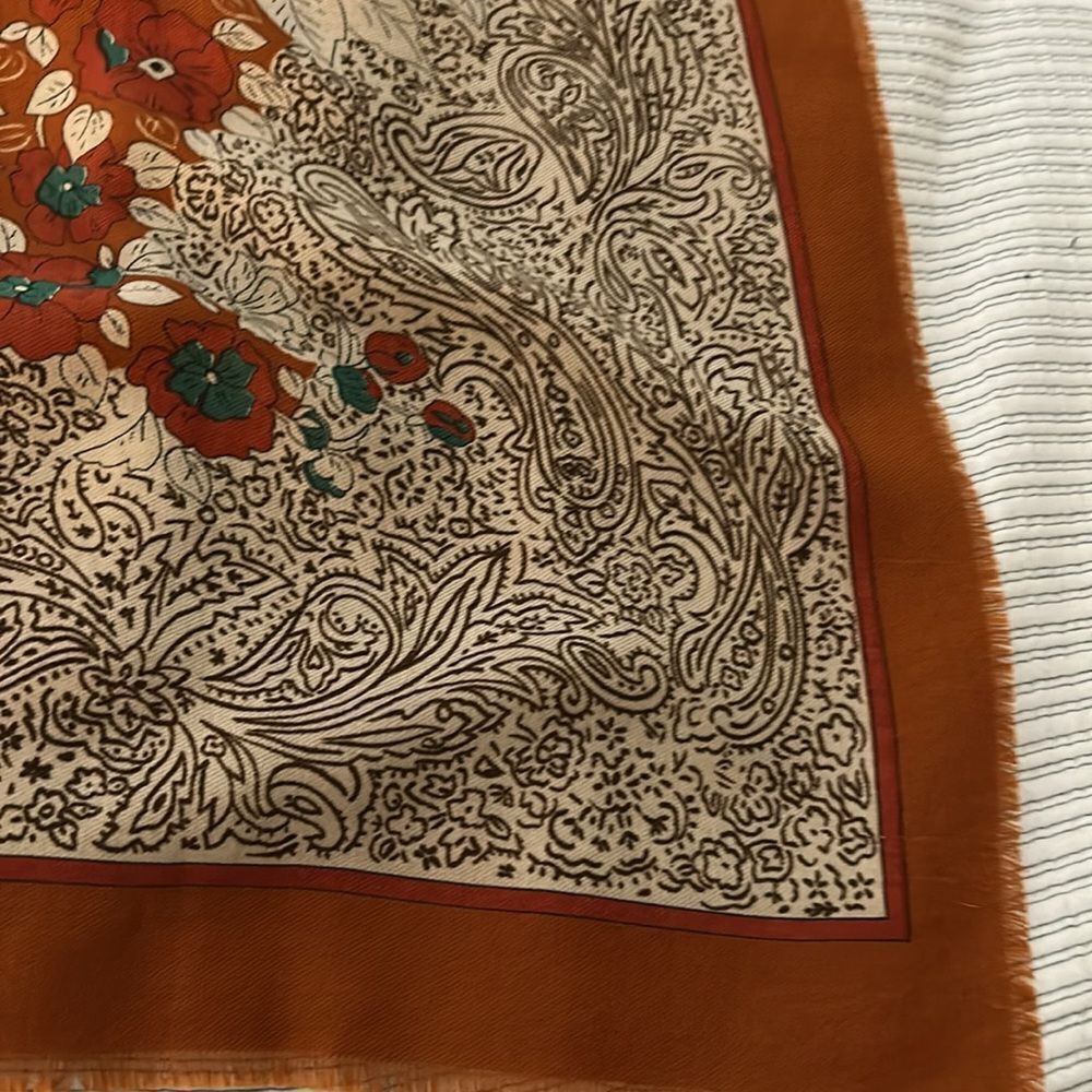 Floral Patterned Scarf-Rayon - Picture 2 of 10